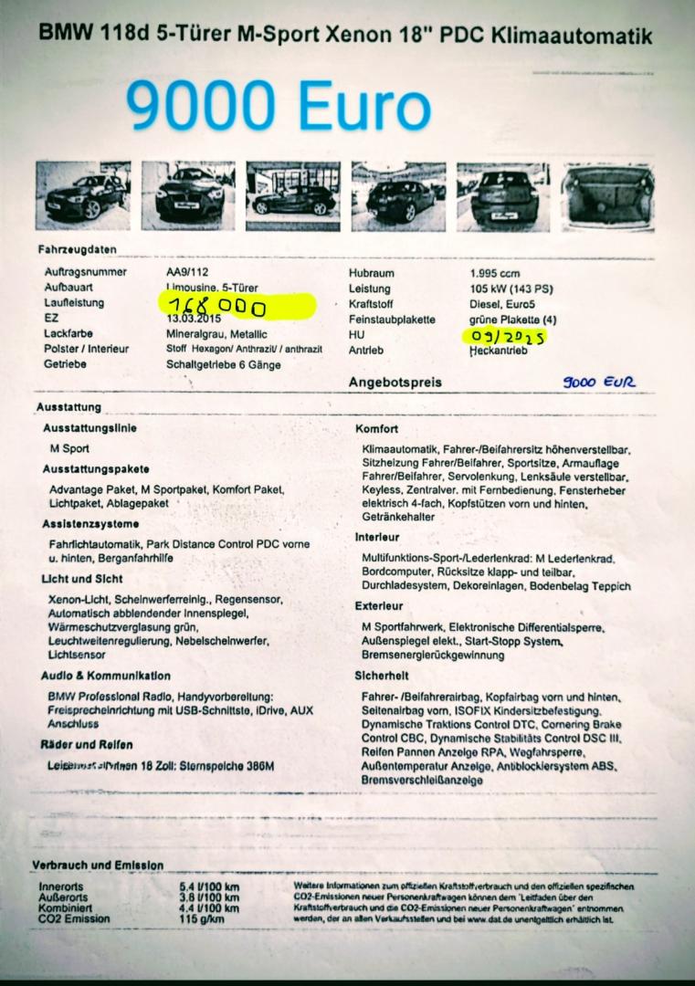Cumpara/ Vinde online BMW 118 2015 SH, la cel mai bun pret pentru tine!